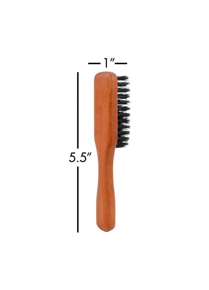 Natural Boar Bristle Brush for Softer and Fuller Beards and Mustaches 